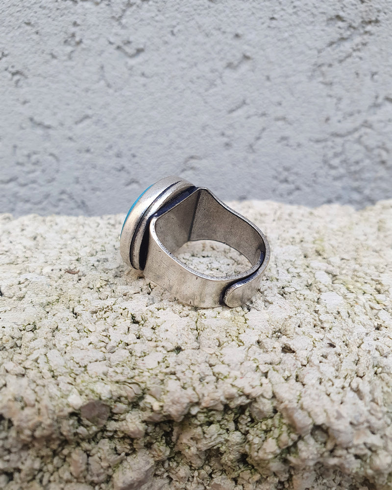 S - טבעת כסף וטורקיז