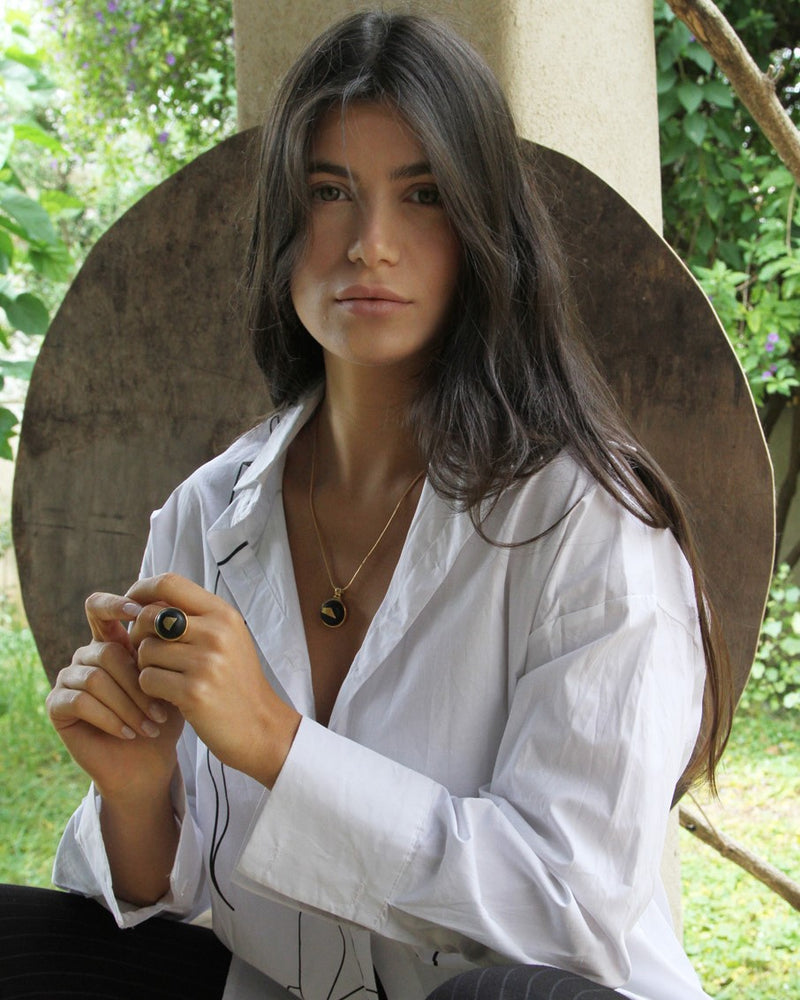 My studio piece of heaven pendant - black
