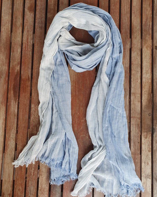 Soft touch light blue scarf