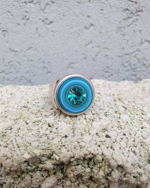 my studio S ring - silver & turquoise