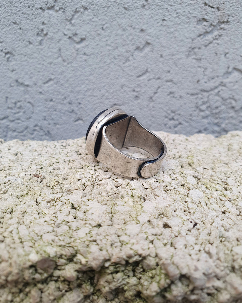 my studio S ring - silver & black