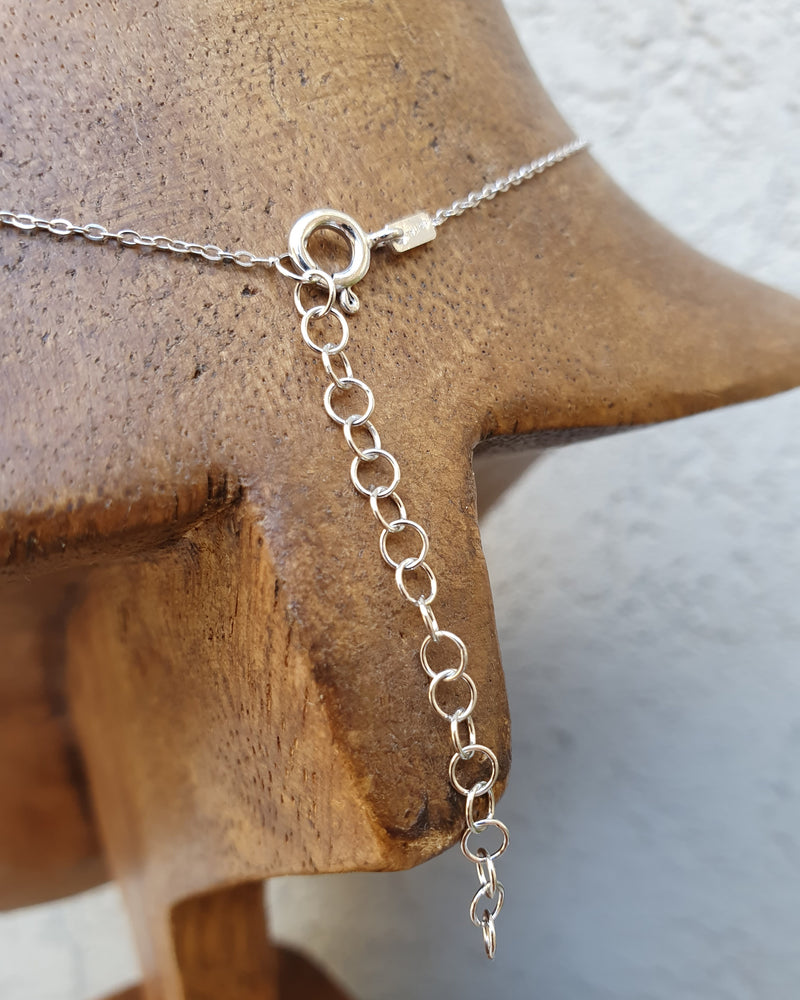 delicate "free fall" necklace - rhodium plated silver