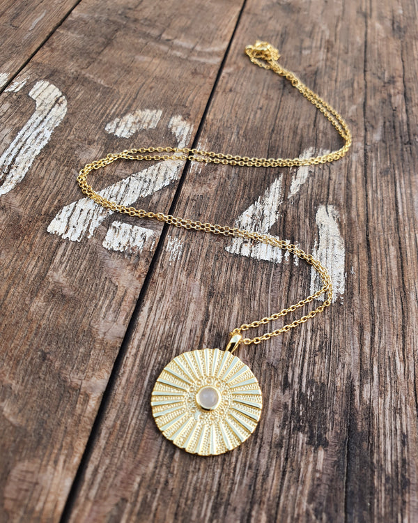 sun pendant - gold