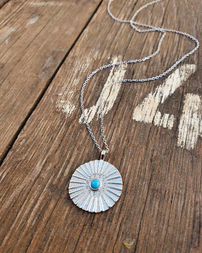 sun pendant - silver