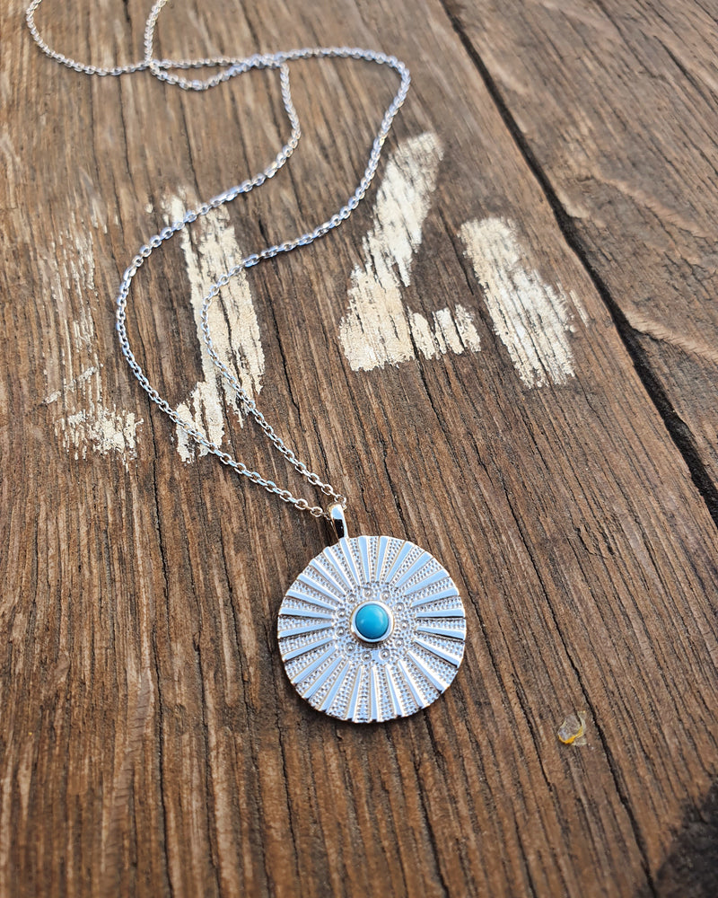 sun pendant - silver