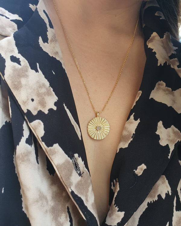 sun pendant - gold