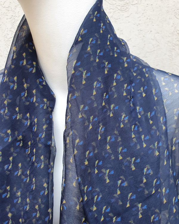 silk scarf - blue