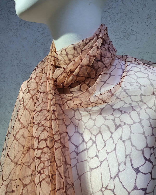 silk scarf - giraffe