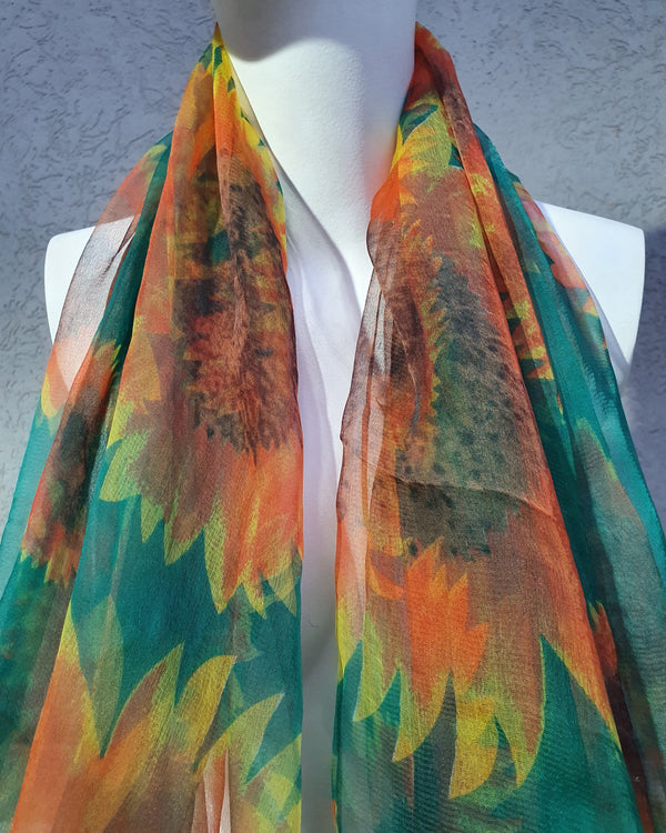 silk scarf - sunflower