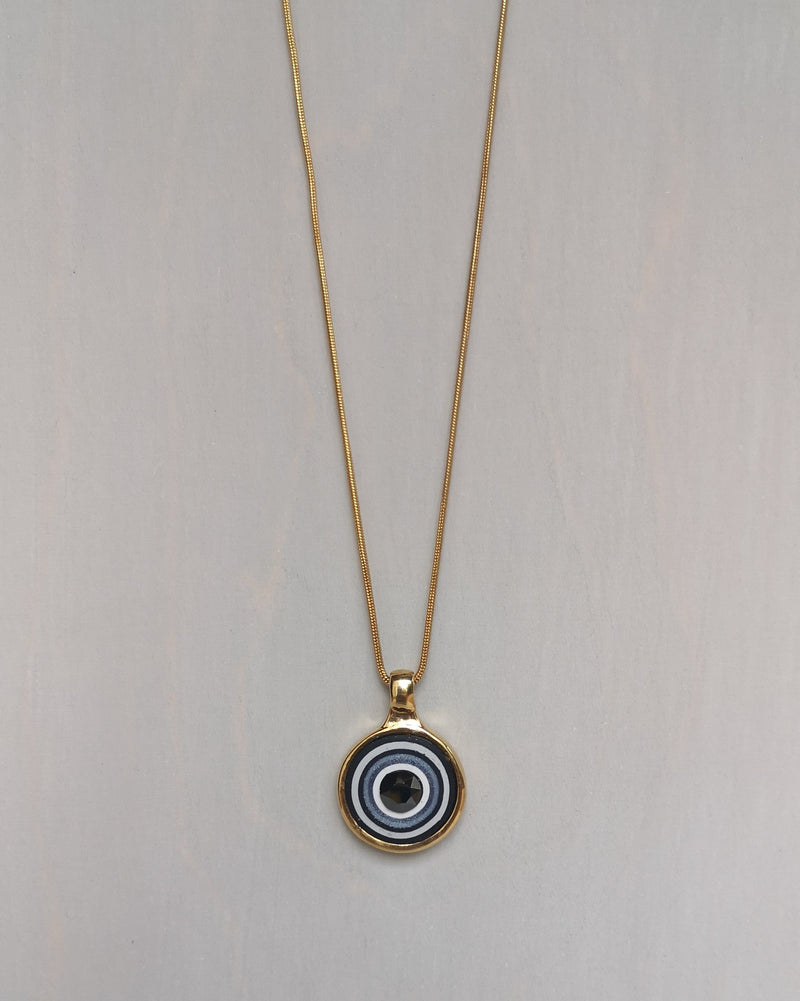 my studio small pendant - gold & black