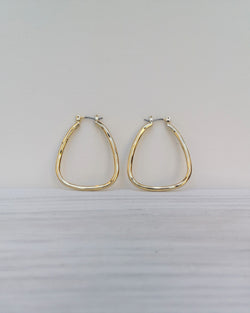 hoop earrings - gold plated