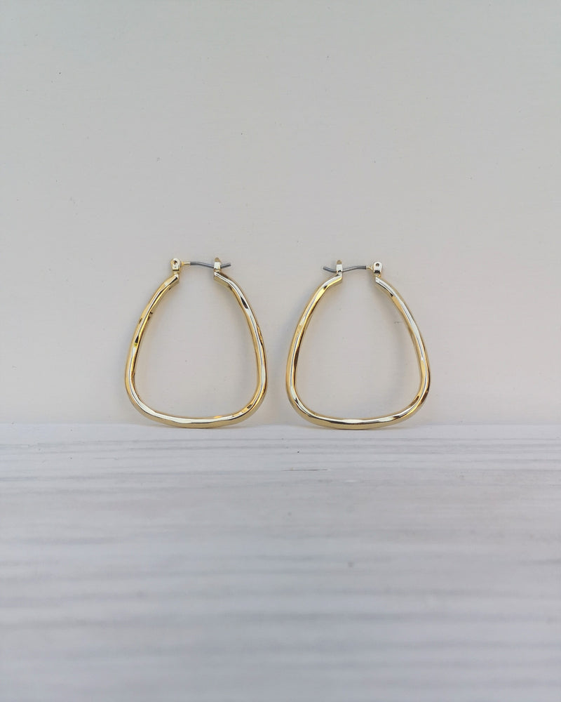hoop earrings - gold plated