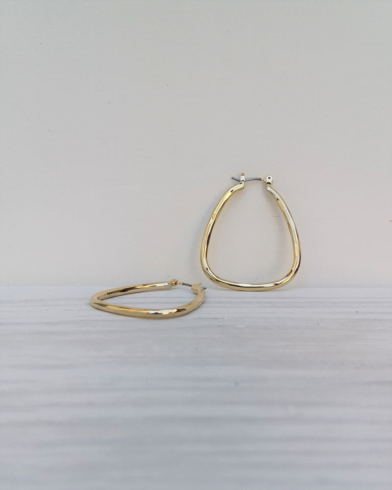 hoop earrings - gold plated