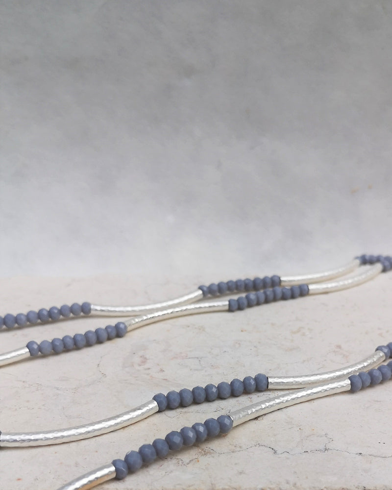 flexible bracelet - gray & silver